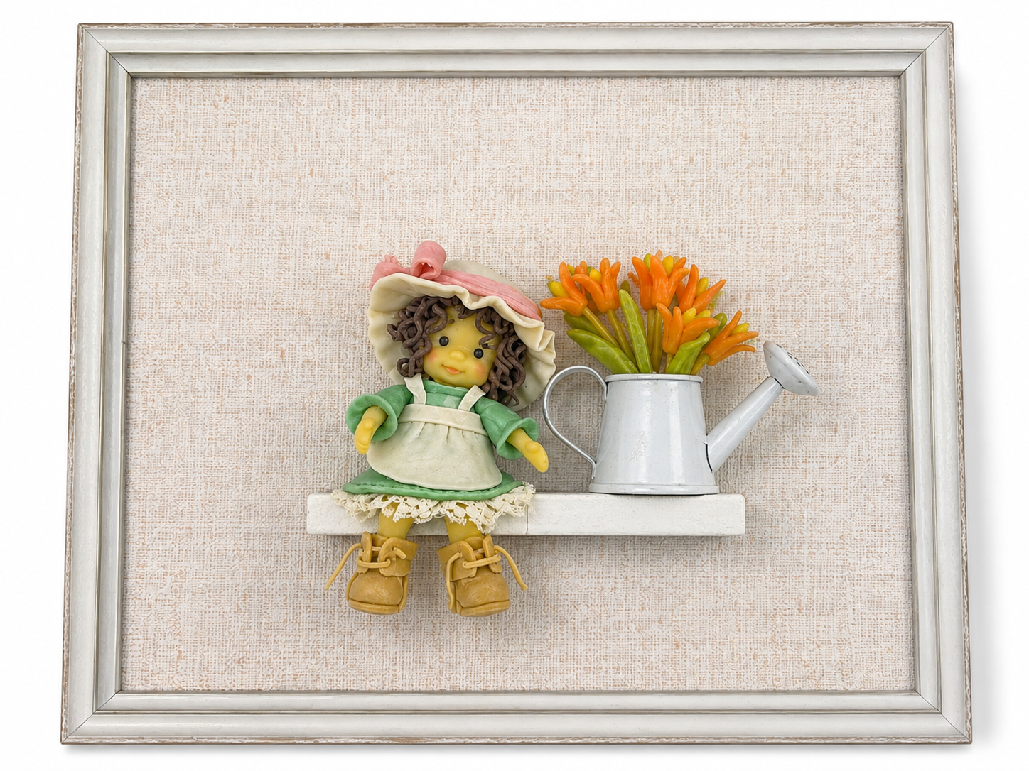 Cuadro niña flores