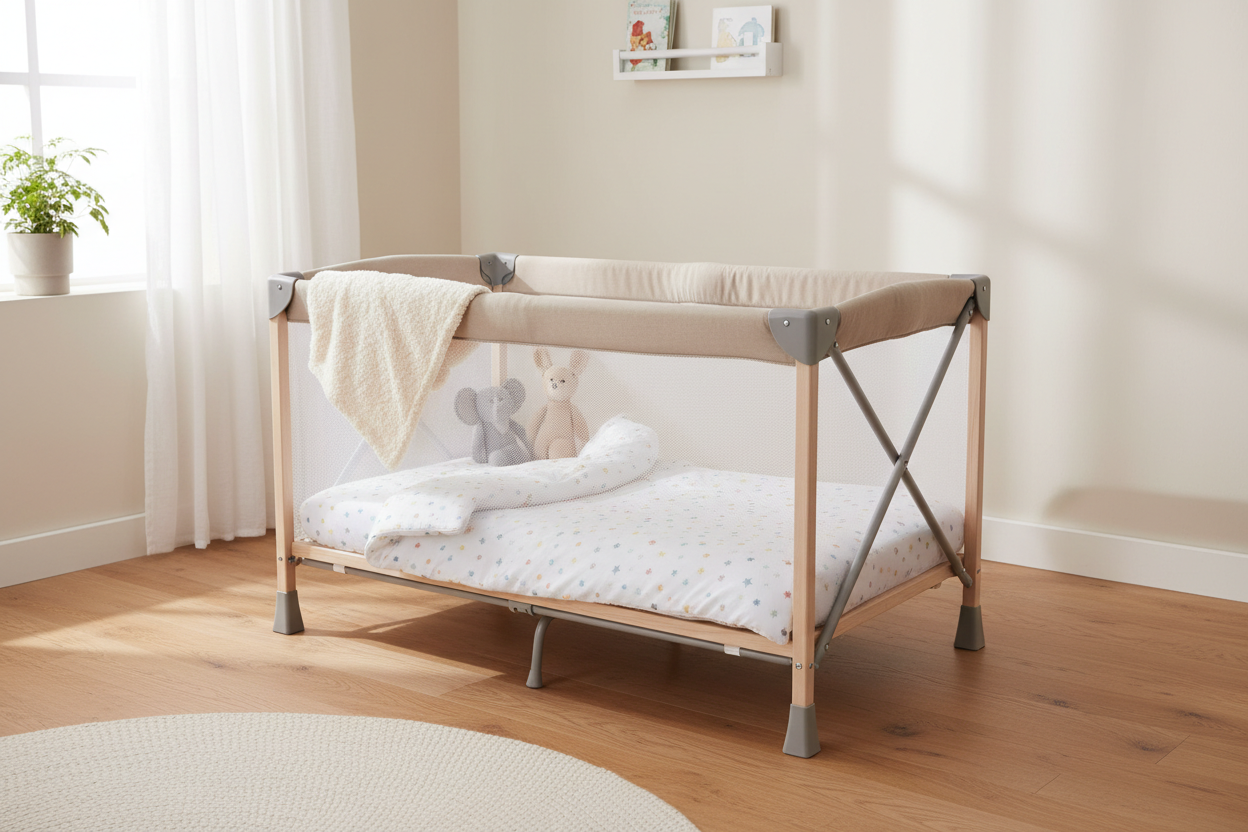 Funda plumón pack and play en nursery